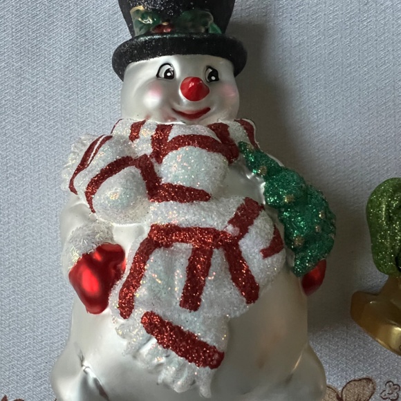 Two Glittering Glass Ornaments - Picture 2 of 4